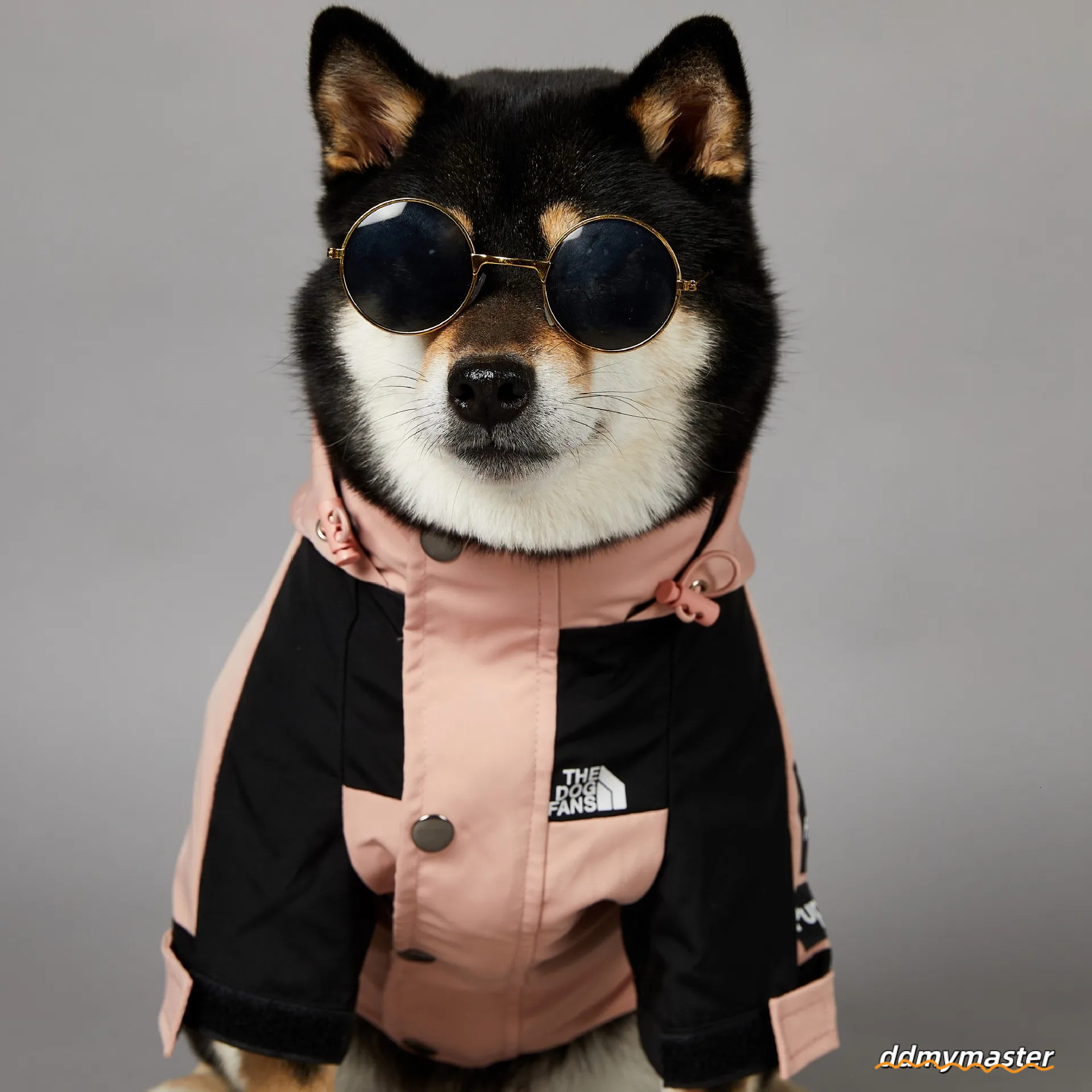 Outdoor Jacket, Warm Coat For Small To Large Dogs, Pink Black Color Dog Hooded Jacket With Leash Hole, Waterproof Windproof Pet Snow Jacket 5Xl A304 D