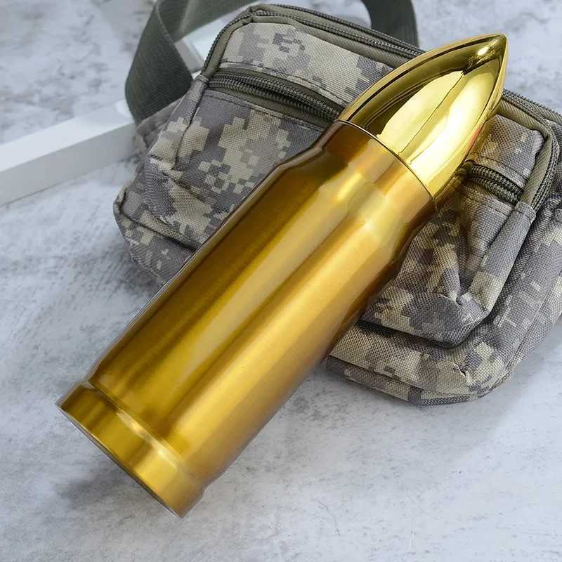 NEW 500ml Bullet Shape Thermos Bottle Large Capacity Stainless Steel Water Bottle Portable Vacuum Flasks Thermos Cup for Coffee J251025