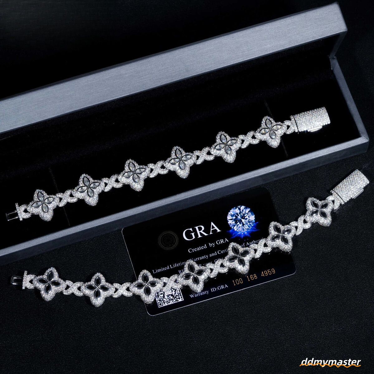 Four Leaf Clover Bracelet: Sterling Sier Moissanite Dia Tennis Bracelet - Elegant Lucky Charm Design Ddmymaster