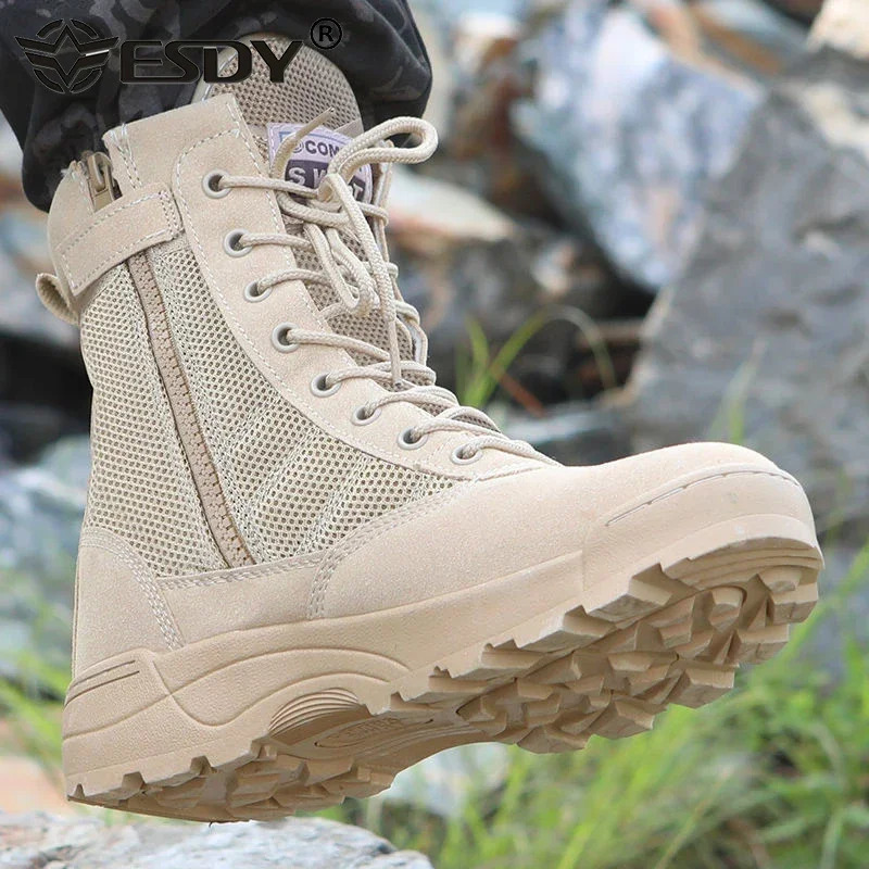 Mens Boots Combat Mens Ankle Boot Tactical Big Size 3646 Boot Male Shoes Work Safety Shoes Men Motocycle Boots 251021
