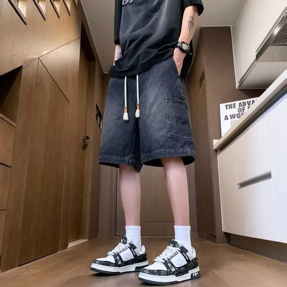 Summer Thin American High Street Washed Casual Loose Mens Denim Shorts Workwear FivePoint Pants Large Size Cool StyleXJ251025