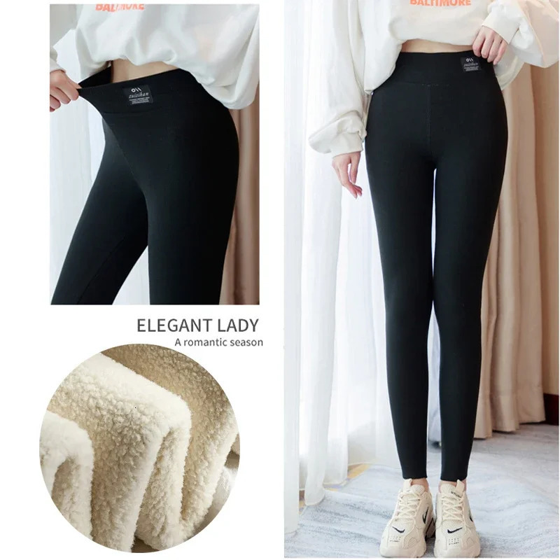 Winter Warm Leggings Women Sexy High Stretch Tight Leggings Casual High Waisted Thermal Pants Thick Leggings Sexy Fitness 251018