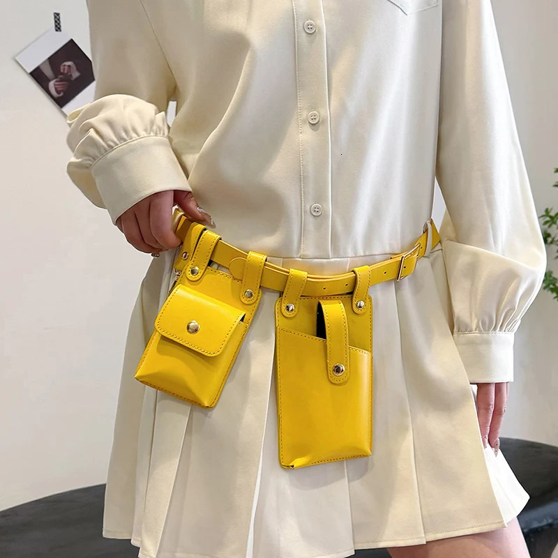 Women Waist Bags Fashion Phone Bag Waist Pack High Quality PU Shoulder Crossbody Chest Bag Lady Belt Fanny Packs 251023