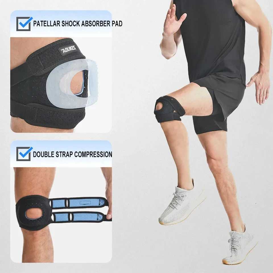 AOLIKES 1PC Sport Knee Guard Patella Strap Knee Brace Adjustable Compression ShockAbsorbing Knee Support Pain Arthritis Pain Y251024