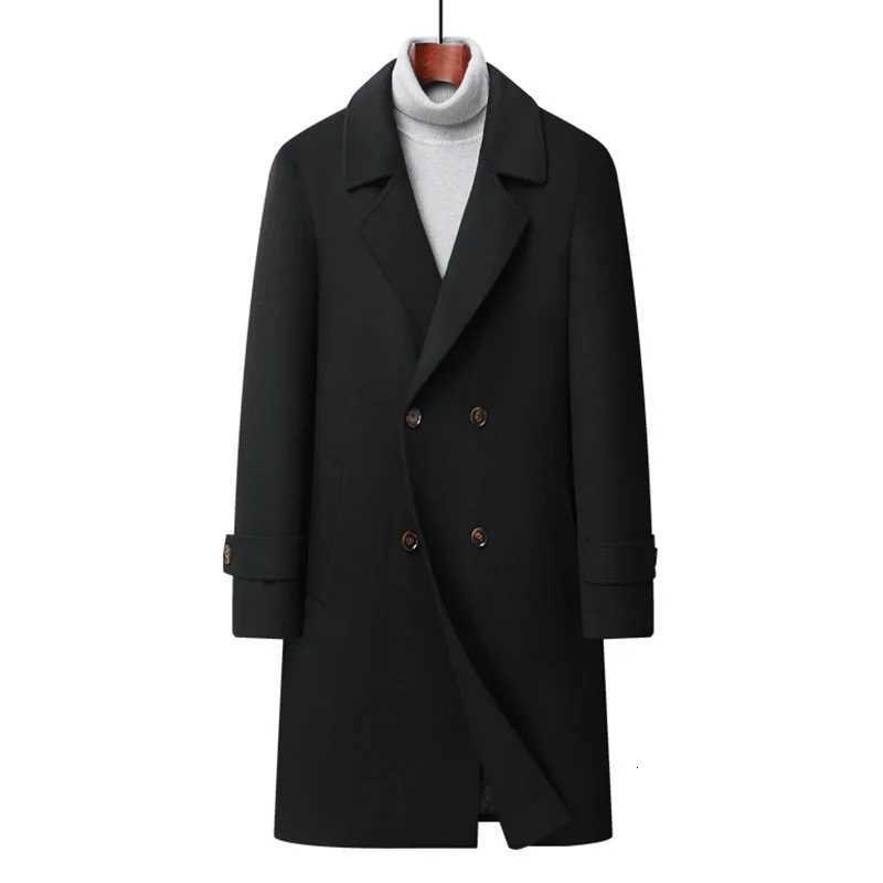 New Winter Men Doublebreasted Overcoats Business Casual Woolen Coats Quality Thicker Warm Cashmere Trench Coats Long Jackets 3XT251025