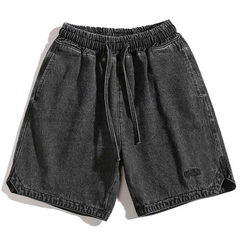 Summer Baggy Distressed Denim Shorts For Men Basic Casual Streetwear Short Jeans Embroidery Hip Hop Fashion Y2K Jorts BermudaXJ251025