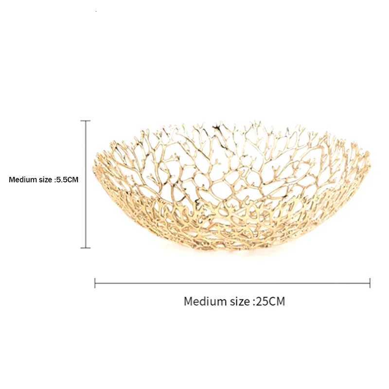 Metal Fruit Bowl Ornaments He Coffee Table Dining Table Fruit Basket Model Ro Hotel Decorative Crafts SoftMounted DurableA Y251025