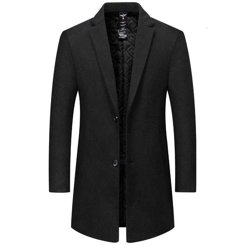 New Winter Men Business Casual Trench Coats Long Jackets Overcoats Male Cashmere Trench Coats Man Woolen Blends Coats Size 5XLT251025