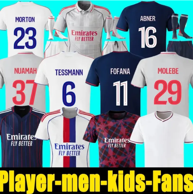 25/26 Maillot Lyon Soccer Jerseys 2024 2025 75-Year Olympique Lyonnais OL 3rd Fourth Shirts CHERKI Mikautadze Men Football Shirt Kids Kits Equipment
