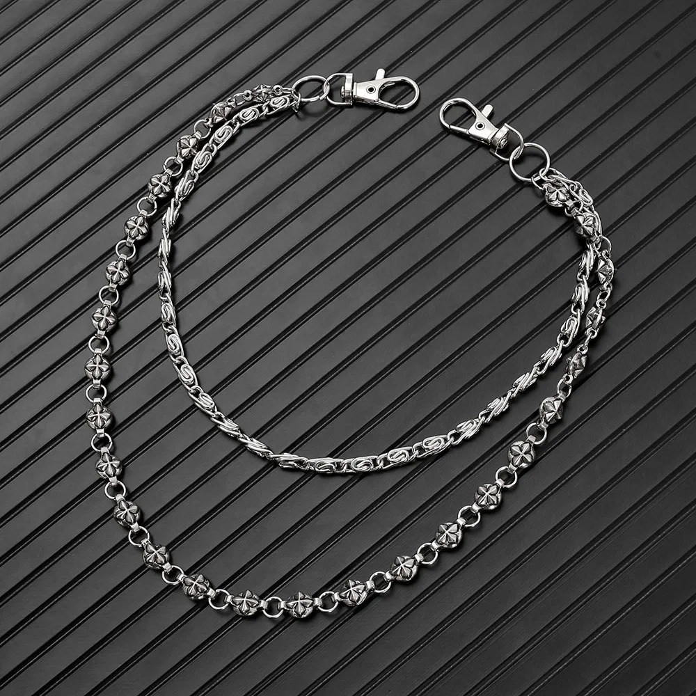 A Harajuku Style Street HipHop Y2k Jeans Chain Belts Personalized Punk Style DoubleLayer Waist Chain for Men Women Accessories 251023