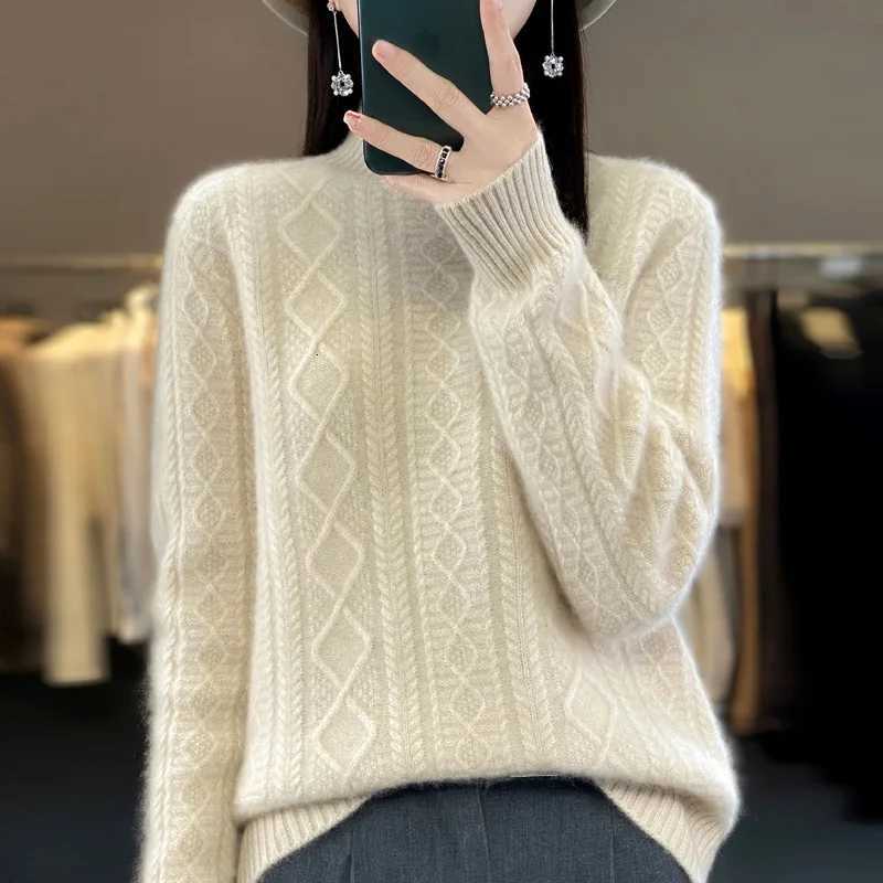 2025 Autumn Winter New Womens Sweaters Knitted Jumper Long Sleeve Casual Sweater Knit Pullovers Bottoming Shirt Female TopsT251025