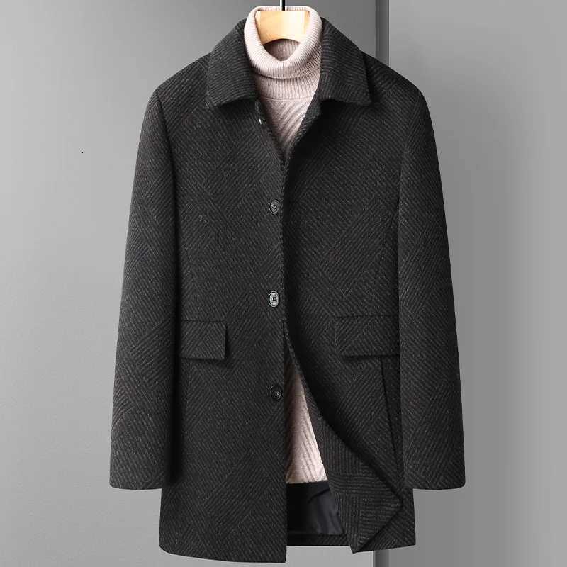 2023 new arrival winter fashion wool coats thicken trench coat menmens smart casual woolen jackets Liner Detachablesize M3XLT251025