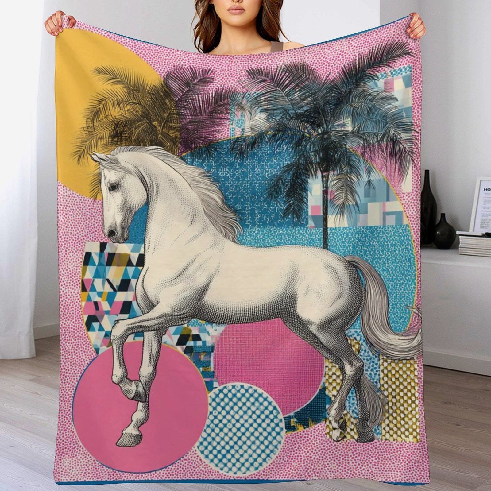 H Designer Horse blanket blanket throw cashmere vibration blanket copert Home Travel Throw Summer Air Conditioner Beach home bedding blankets throws H