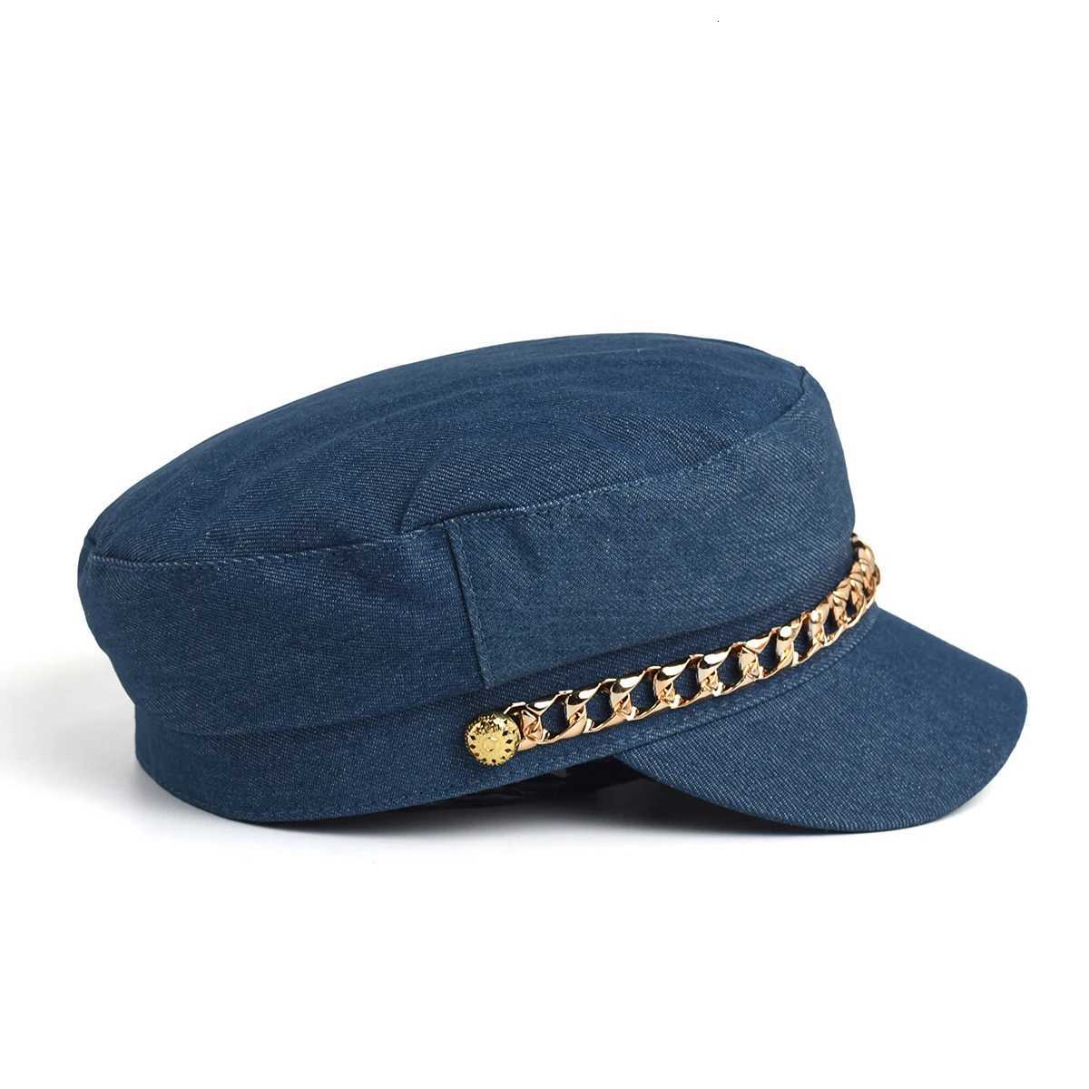 Fashion Denim Beret Korean Style Newsboy C Denim Octagonal Hat Artist Hat British Style Retro Painter Hat Autumn Y251025