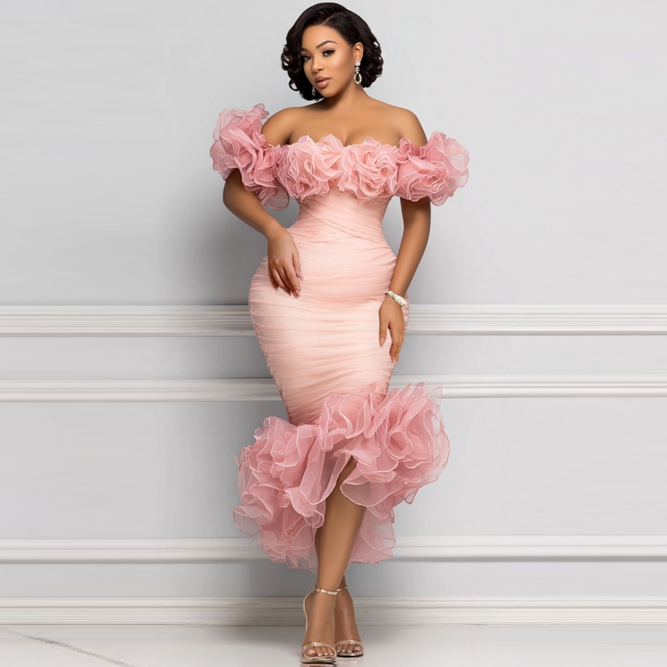 Sexy Pink Cocktail Dress Strapless Pleats Short prom dresses mini party homecoming Special Occasion dress Custom Made