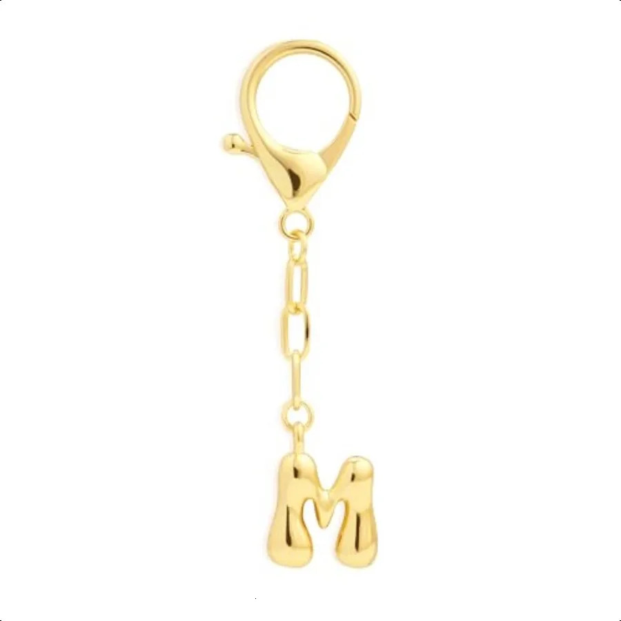Bag Charms Gold Initial Keychains Personalized Birthday Gifts 14K Gold Keychain Accories Purse Charms for Women 251023