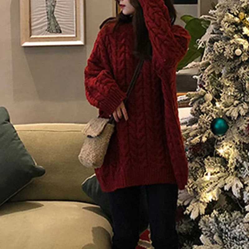 Autumn and Winter New Womens Clothing Round Neck Longsleeved Sweater Fashion and Casual Elegant Pullover Knitwear Loose TopT251025