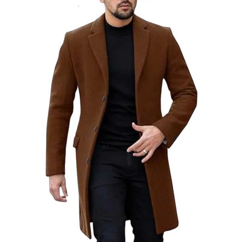 New Woolen Mens Coat Japanese and Korean Singlebreasted Cardigan Woolen Jackets for MenT251025