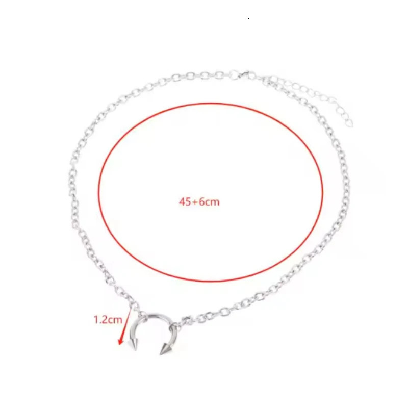 Personalized Punk Style Chain Rivet Necklace Mens and Womens Fashion Y2k Holiday Party Accessories Jewelry Gifts 251023