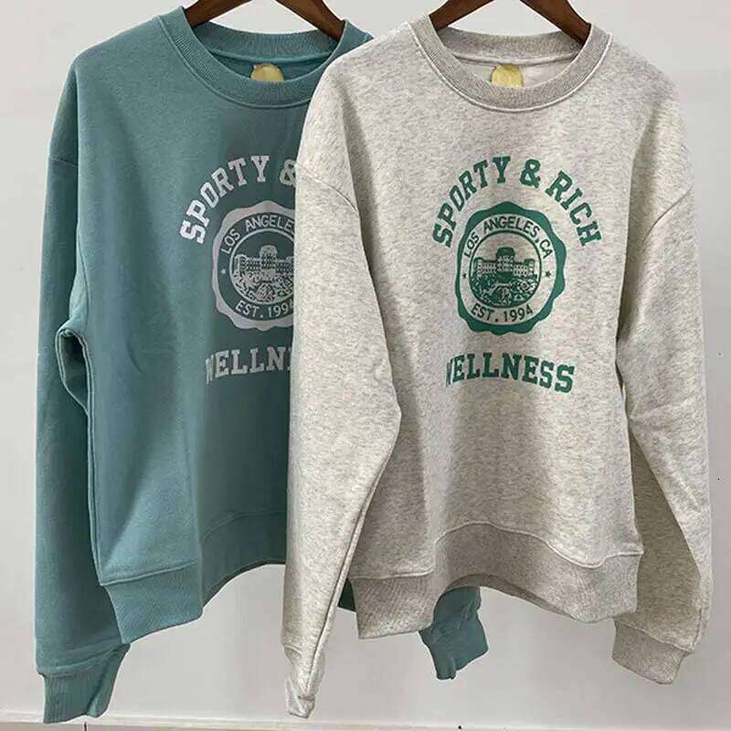 Letter Print Women Classic O Neck Long Sleeve Pullover Autumn Winter Casual Vintage Sweatshirt Female