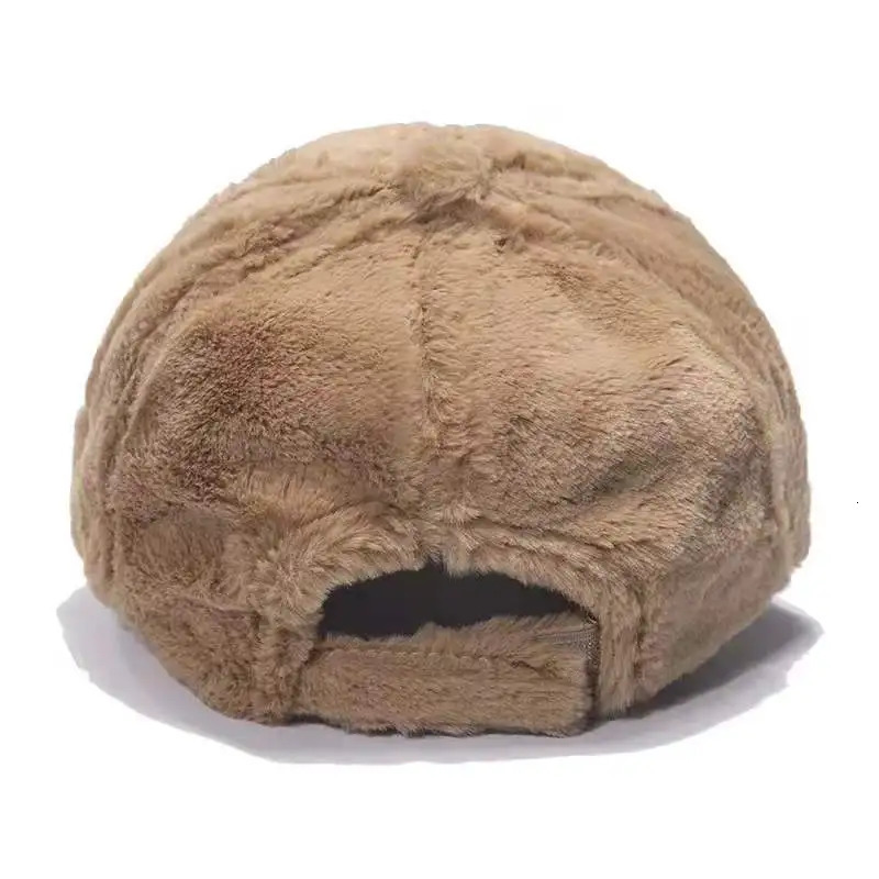 Unisex Wool Baseball Cap Cashmere Blended Knit Cap Ladies Personality Hat Autumn Winter Warm Hat Adjustable Men Cap 251023