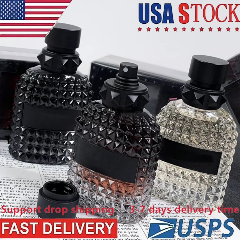 US in Stock Designer Perfume Men Cologne Fragrance Uomo Born in Roma Intense 100ml Long Lasting Smell Cologne Spray Fast Ship