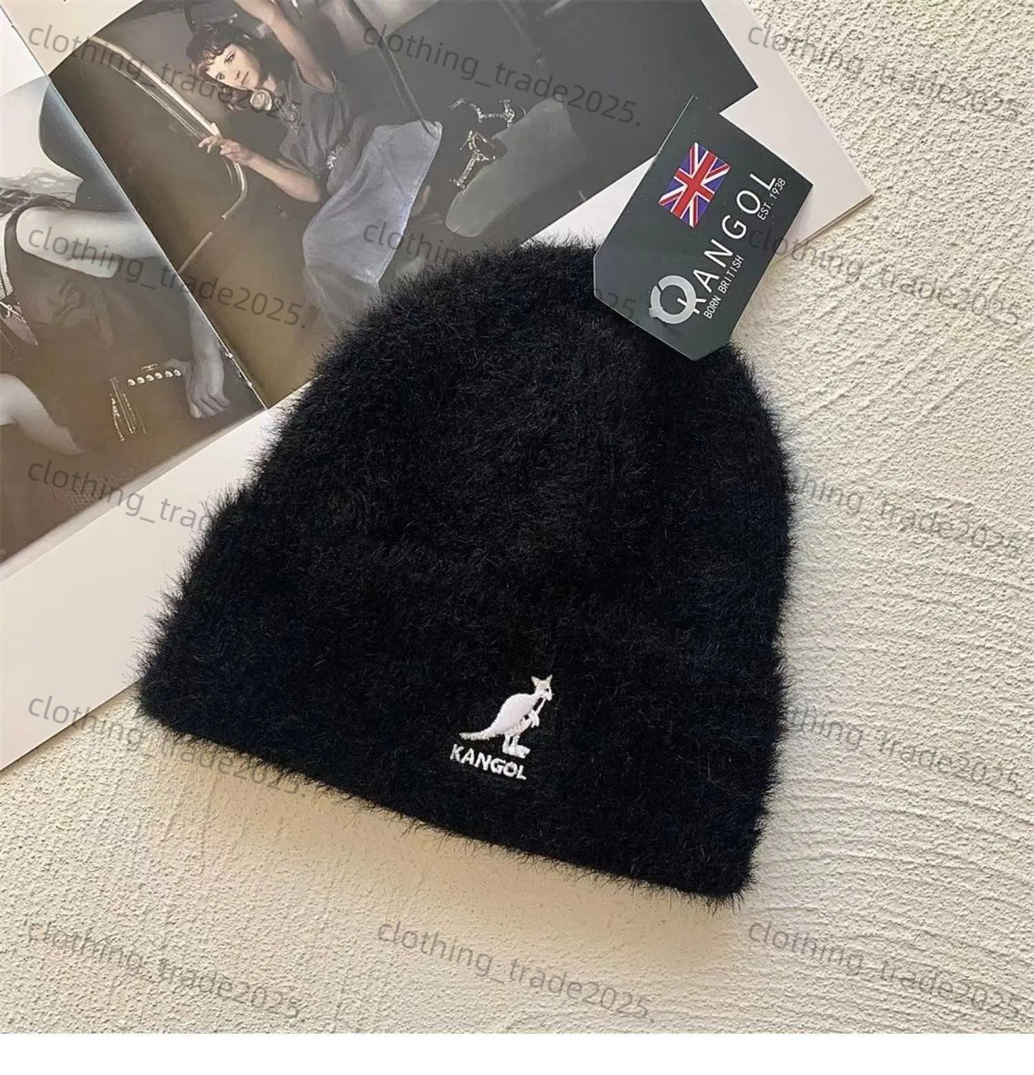 Designer Kango Hat Autumn And Winter Mink Fur Knitted Hat For Couples High Quality Warm Kangaroo Hat Comfortable Fashion Kangaroo Hat Casual Plush Hat 2a9