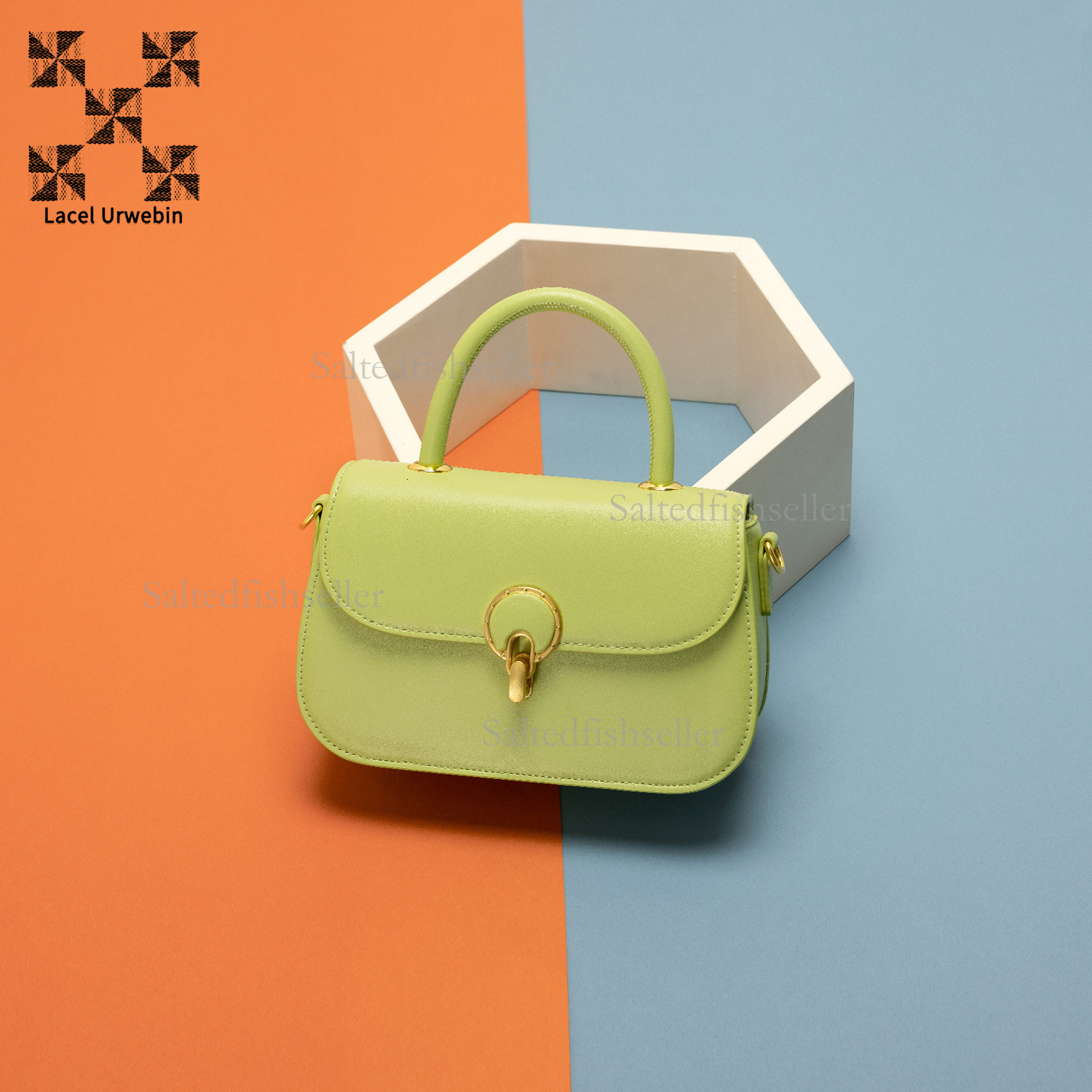 Lacel Urwebin Designer Fashion Women's Handbag Luxury Trendy Temperament Versatile Small Square Bag Simple Metal Buckle Single Shoulder Crossbody