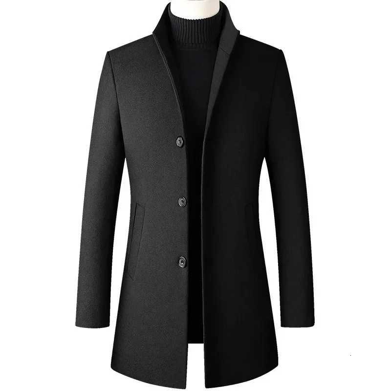 TFETTERS Brand Trench Coat Korean Fashion Business Casual Stand Collar Long Jackets for Men 2025 Autumn Windbreaker Winter CoatsT251025