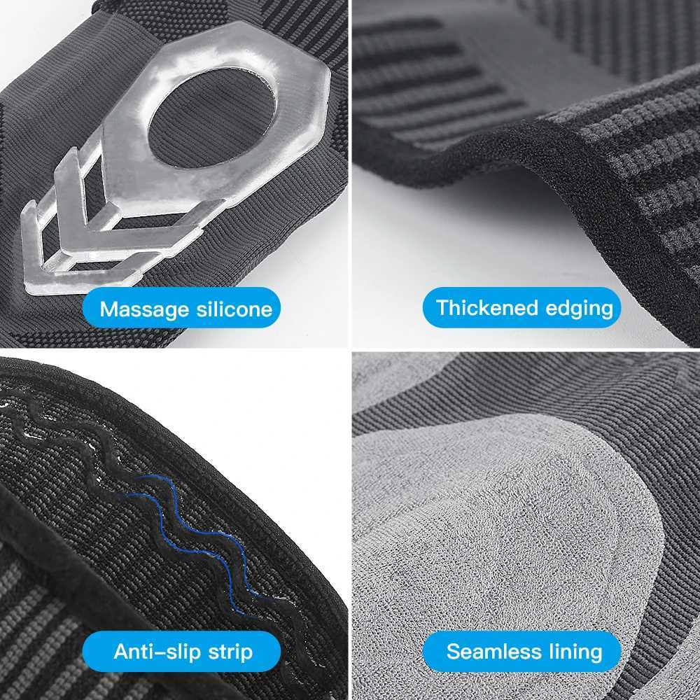 Kyncilor Elastic Silicone Knee Brace Nylon Sports Knee Pads Fitness Gear Patella Brace Running Basketball Volleyball Support Y251024