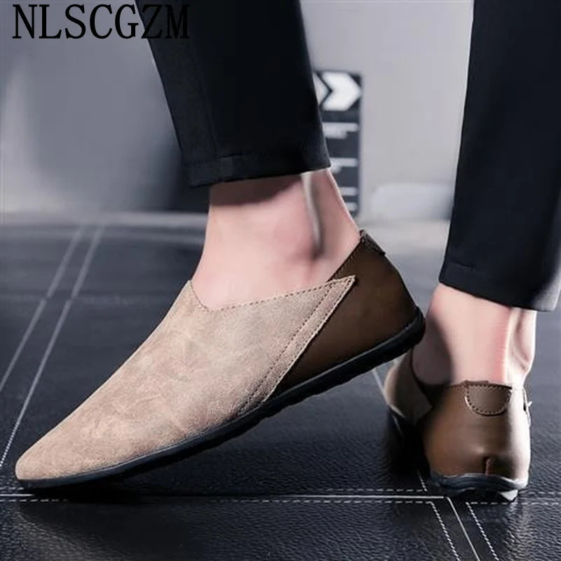 Italian Mens Loafers Shoes Leather Casual Shoes for Man Slip on Shoes Men Sepatu Pria Calzado 251023