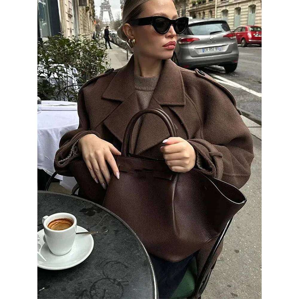 Solid Short Trench Coats For Women Lace Up Double Breasted Full Sleeves Jackets Autumn Winter Fashion High Streetwears Lady
