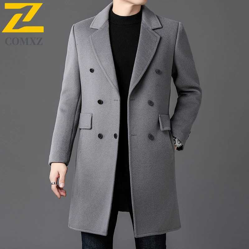 Winter New Woolen Overcoat Male Fashion Classic Suit Collar Warm Trench Coat Premium Business Style Scratch Resistant Long CoatT251025