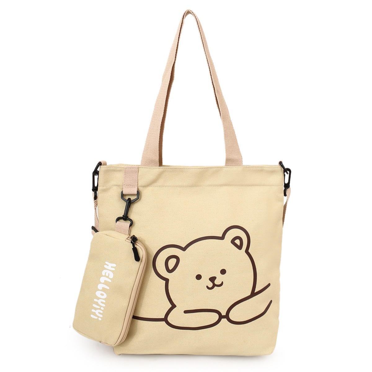 New designer student bag cartoon children's canvas bag tutoring elementary school canvas bag crossbody bag hand-held shoulder bag