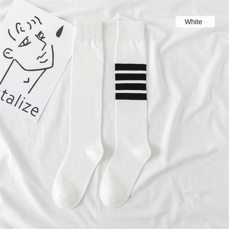 1 pair sports socks casual asymmetrical calf socks striped four bar calf socks mid length socks Y251024