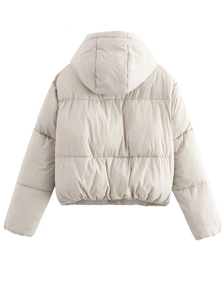 2025 Womens Clothing European and American Style French Thickened Warm Cotton Hooded Thick Jacket 251013
