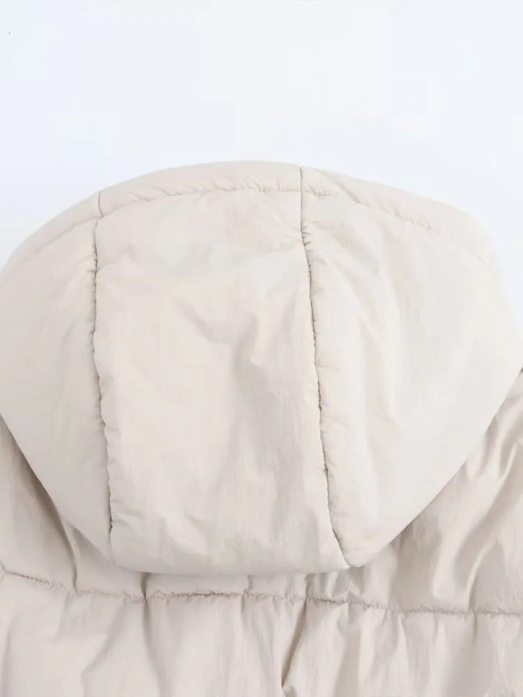 2025 Womens Clothing European and American Style French Thickened Warm Cotton Hooded Thick Jacket 251013