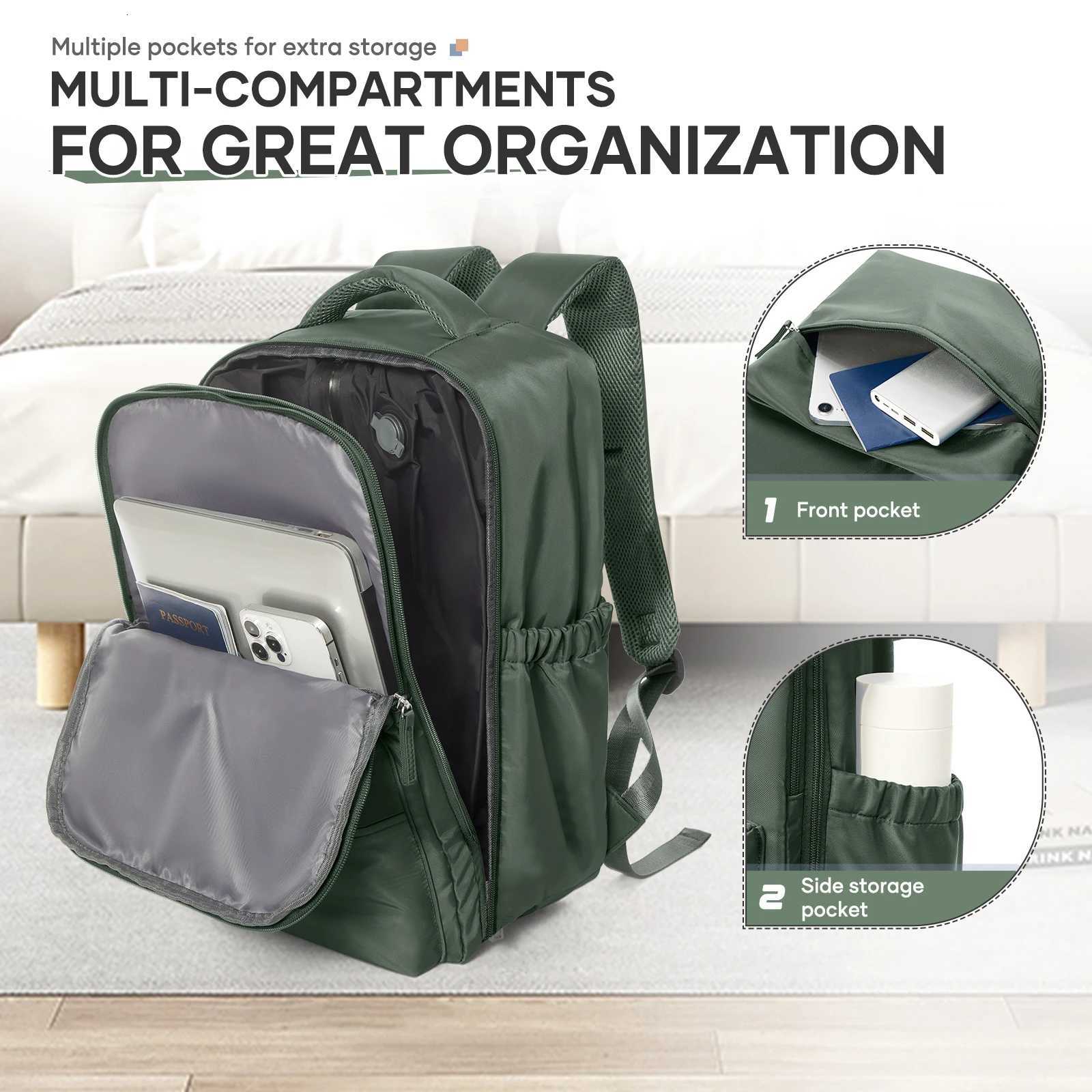 Ryanair 40x30x20 Travel Backpack Vacuum Compression Backpack with Pump Wizzair Cabin Bag 156 Laptop Travel BagStorage Bag W251025