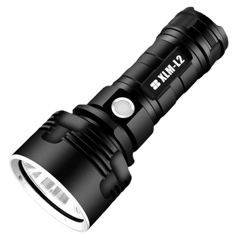 High Brightness LongRange Flashlight Rechargeable UltraBright Aluminum Alloy Fixed Focus LED MultiFunction Outdoor Patrol Flashlight W251025