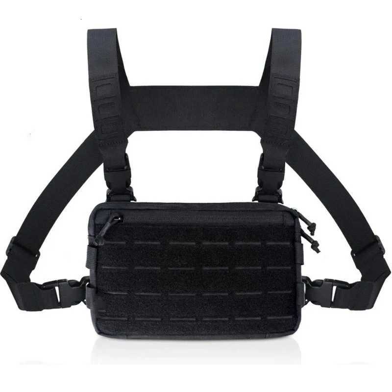 Mens Tactical Chest Bag Outdoor Hunting Tactical Vest Outdoor Sports Cycling Vest Multifunctional Chest Bag Pouch Holster Y251022