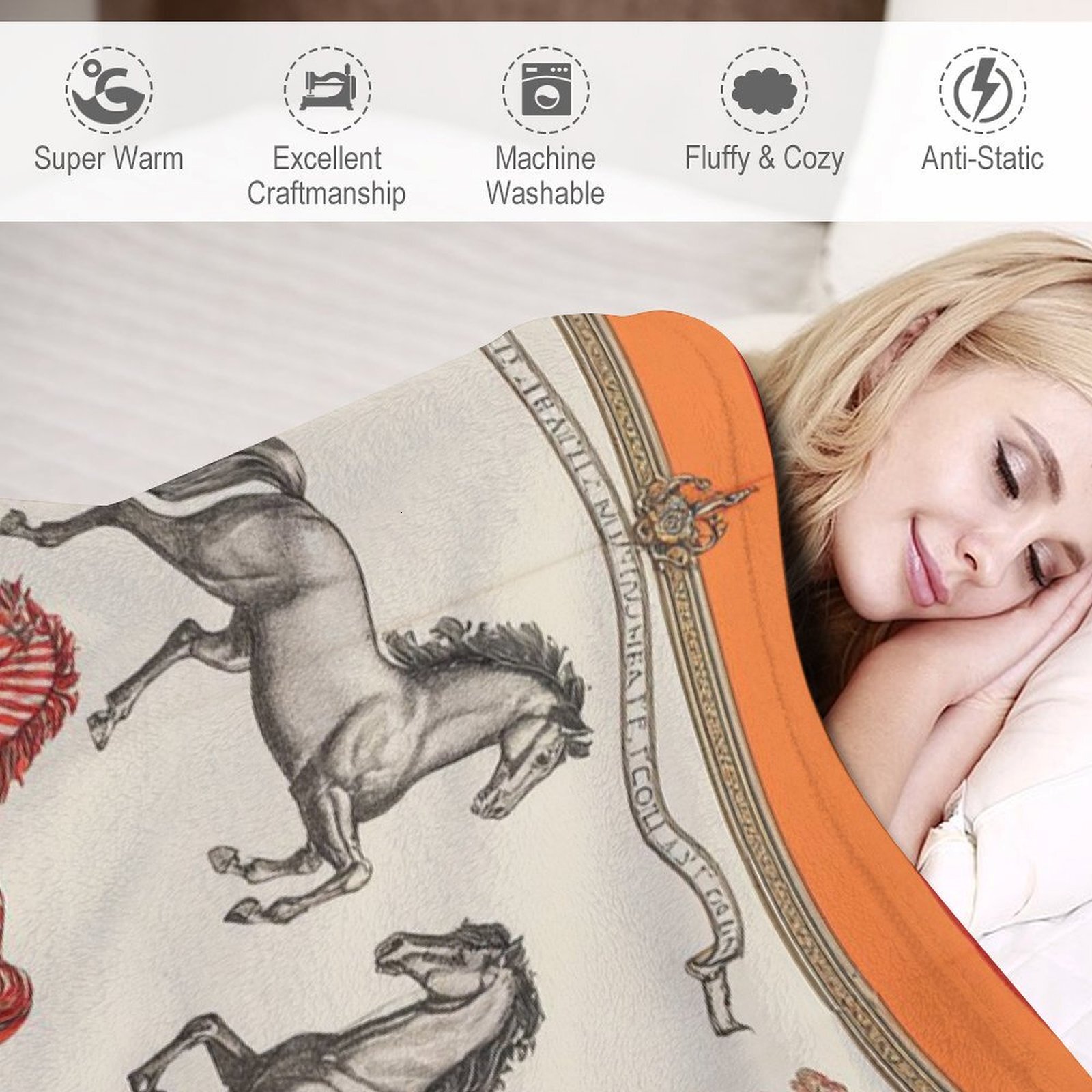 H Designer Horse blanket blanket throw cashmere vibration blanket copert Home Travel Throw Summer Air Conditioner Beach home bedding blankets throws H