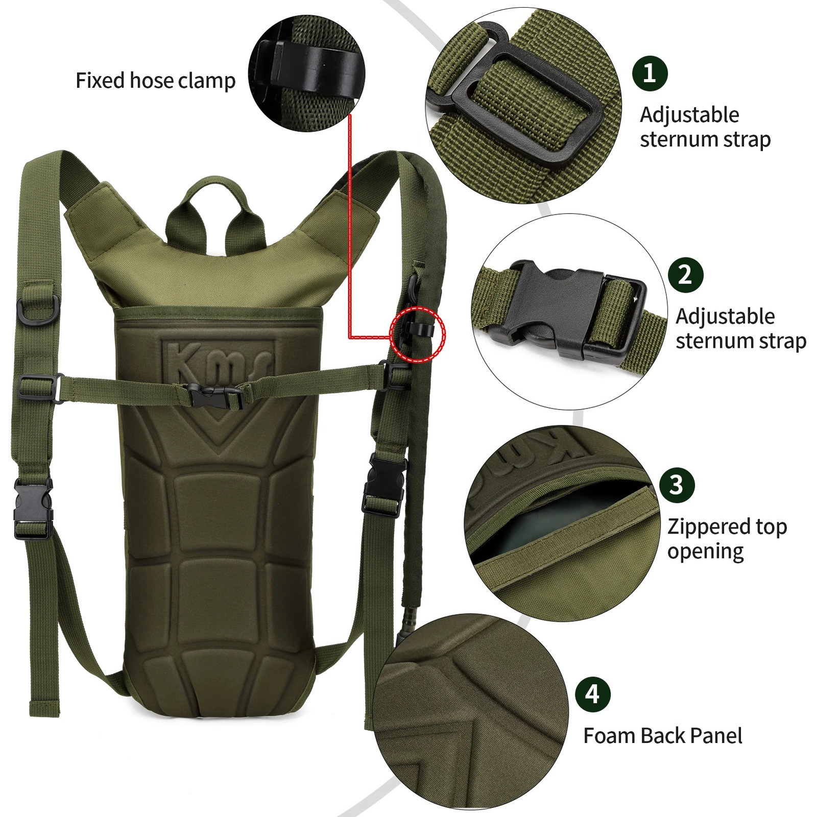 Tactical Water Hydration Pack Military Class Camel Backpack with 3L Leakproof Water Bladder for Running Jogging Cycling 251021