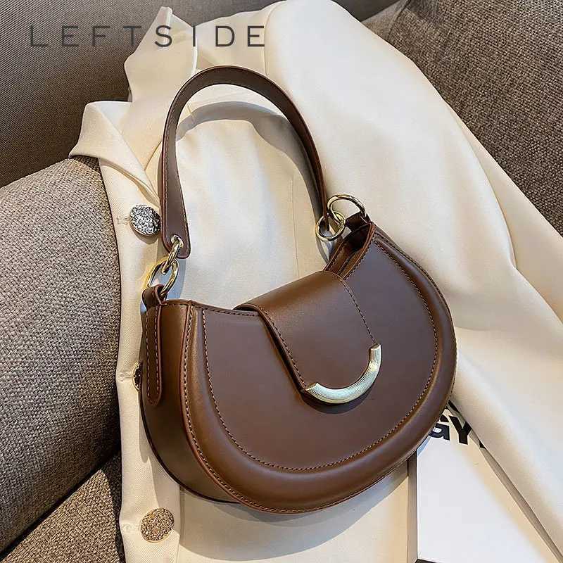 LEFTSIDE Armpit Shoulder Side Bags for Women 2025 Designer Trend Leather Small Underarm Crossbody Handbags and Purses Z251024