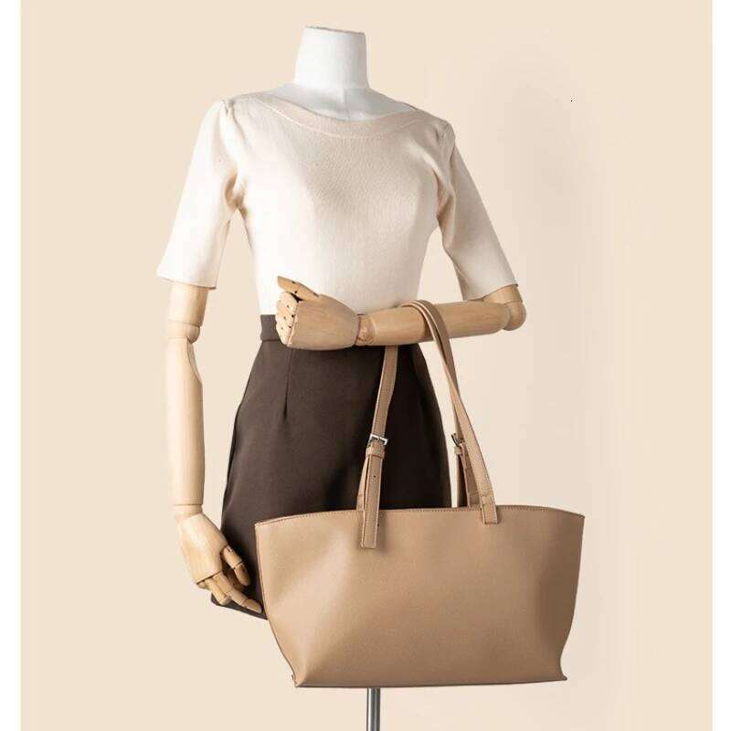 PU Leather Tote Bag Lightweight Large Capacity Women Shoulder Hasp Closure Casual Style Commuting Underarm Bags Suotong1025