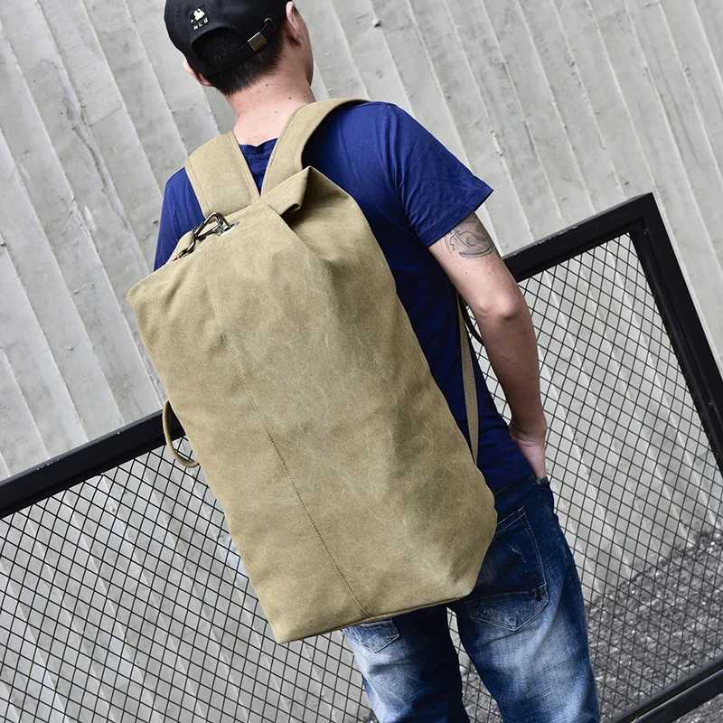 Large Capacity Rucksack Man Travel Bag Mountaineering Backpack Male Luggage Canvas Bucket Shoulder Bags for Boys Men Backpacks W251025