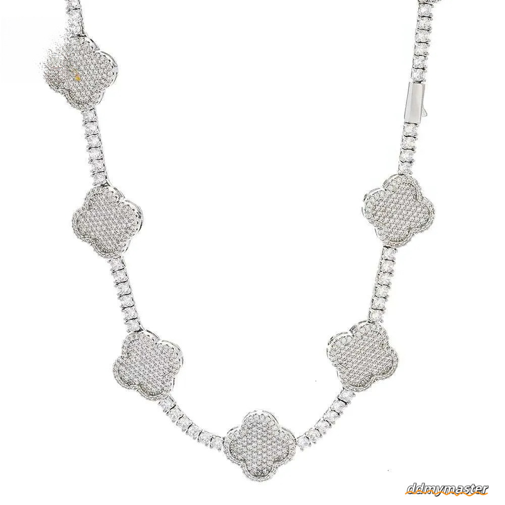 Iced Out Tennis Chain Micro Pave Cubic Moissanite Necklace: Wholesale Bling Dia Hip Hop Jewelry For Women Party Gift Ddmymaster