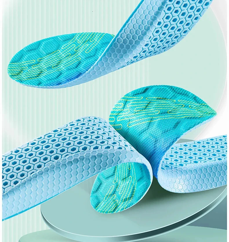 NAFOING 4D Sport Insoles Soft Breathable Highelasticity Shock Absorption Running Shoe Pad For Men Women Latex Massage Insole251020