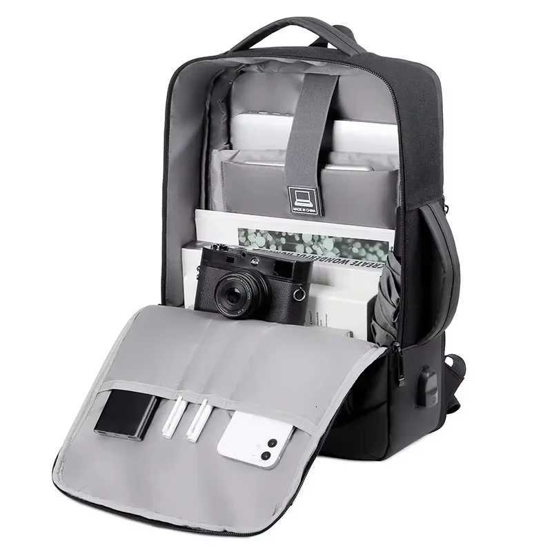 17 Inch Business Laptop Backpack Waterproof Notebook For Men School Book Bag Expandable Multifunction USB Charging Man Backpacks W251025