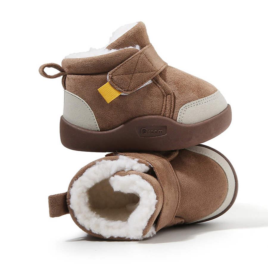 Infant Toddler Boots Winter Baby Crib Snow Boots Warm Plush Outdoor Non-Slip Child Walkfashion Kids Boots Shoes Size 15- 24 W1160