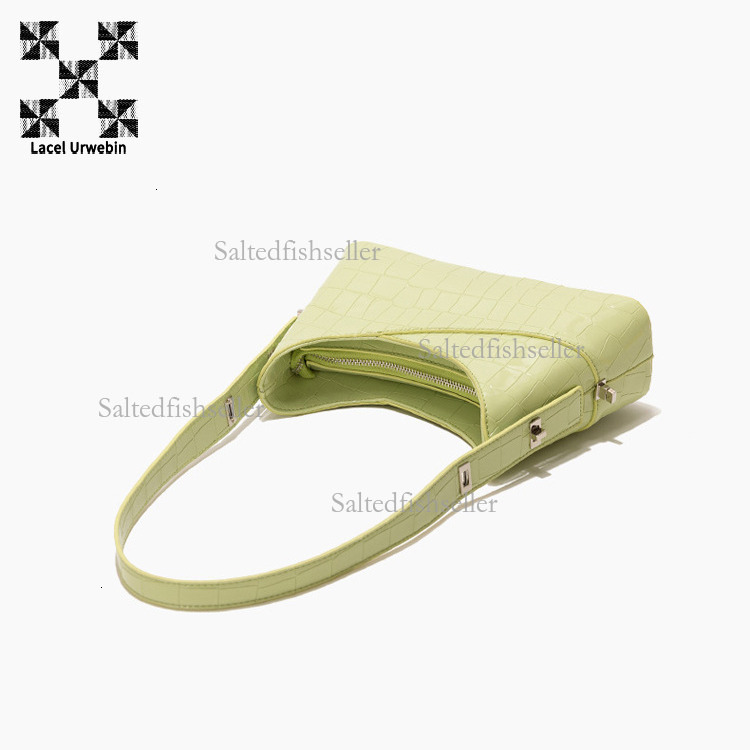 Lacel Urwebin Designer Summer New Luxury Handbag Trendy Fashion Underarm Small Square Bag French Crocodile Pattern Single Shoulder Crossbody Bag
